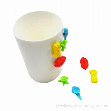 Silicone Wine Charms, Sucking Cup Coaster, New Style Glass Sucking Coaster